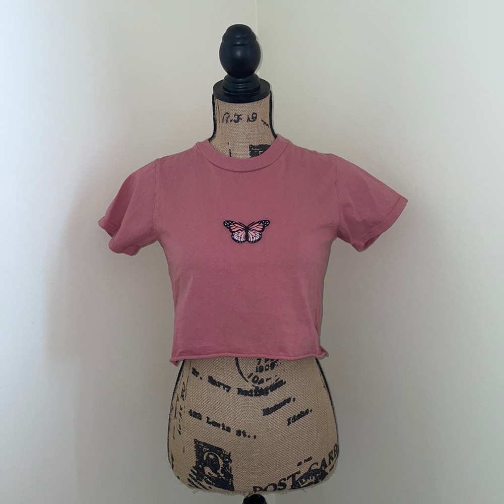 Women’s XS/S, Brandy Melville, Pink Butterfly Top